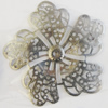 Iron Beads. Fashion Jewelry Findings. Lead-free. Flower 45mm Sold by Bag