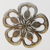 Iron Pendant. Fashion Jewelry Findings. Lead-free. Flower 52mm Sold by Bag