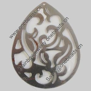 Iron Pendant. Fashion Jewelry Findings. Lead-free. Teardrop 48x59mm Sold by Bag