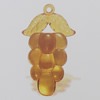 Transparent Acrylic Pendant. Fashion Jewelry Findings. Grape 44x27mm Sold by Bag