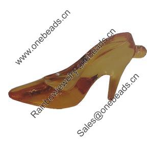 Transparent Acrylic Pendant. Fashion Jewelry Findings. High-heeled shoes 67x22mm Sold by Bag
