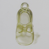 Transparent Acrylic Pendant. Fashion Jewelry Findings. shoes 37x16mm Sold by Bag