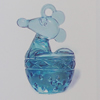 Transparent Acrylic Pendant. Fashion Jewelry Findings. Animal 35x20mm Sold by Bag