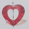 Transparent Acrylic Beads. Fashion Jewelry Findings. Heart 27x24mm Sold by Bag