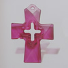 Transparent Acrylic Pendant. Fashion Jewelry Findings. Cross 54x38mm Sold by Bag