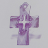 Transparent Acrylic Pendant. Fashion Jewelry Findings. Cross 35x25mm Sold by Bag