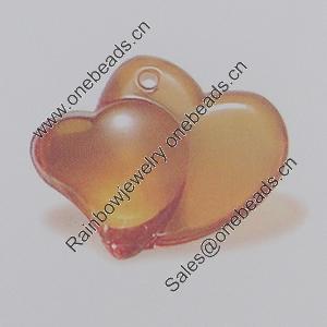 Transparent Acrylic Pendant. Fashion Jewelry Findings. Heart 20x25mm Sold by Bag