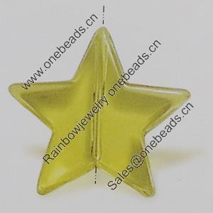 Transparent Acrylic Beads. Fashion Jewelry Findings. Star 21mm Sold by Bag