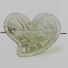 Transparent Acrylic Beads. Fashion Jewelry Findings. Heart 28x21mm Sold by Bag