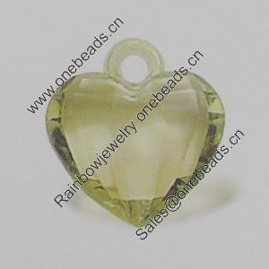 Transparent Acrylic Pendant. Fashion Jewelry Findings. Heart 19x18mm Sold by Bag