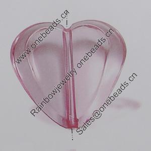 Transparent Acrylic Beads. Fashion Jewelry Findings. Heart 30x32mm Sold by Bag