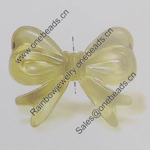 Transparent Acrylic Beads. Fashion Jewelry Findings. Bowknot 23x30mm Sold by Bag
