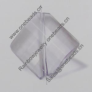 Transparent Acrylic Beads. Fashion Jewelry Findings. Diamond 26x28mm Sold by Bag