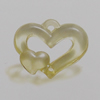 Transparent Acrylic Pendant. Fashion Jewelry Findings. Heart 20x25mm Sold by Bag