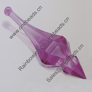 Transparent Acrylic Pendant. Fashion Jewelry Findings. 85x26mm Sold by Bag