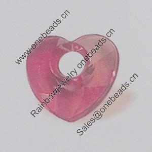 Transparent Acrylic Pendant. Fashion Jewelry Findings. Heart 15x15mm Sold by Bag