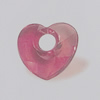 Transparent Acrylic Pendant. Fashion Jewelry Findings. Heart 15x15mm Sold by Bag