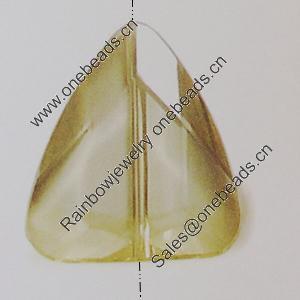 Transparent Acrylic Beads. Fashion Jewelry Findings. Triangle 25x23mm Sold by Bag