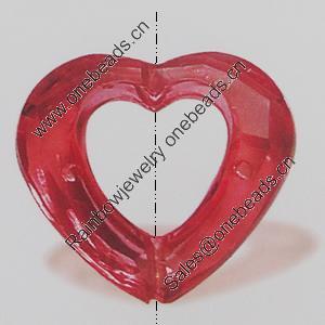 Transparent Acrylic Beads. Fashion Jewelry Findings. Heart 30x32mm Sold by Bag