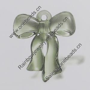 Transparent Acrylic Pendant. Fashion Jewelry Findings. Bowknot 30x26mm Sold by Bag