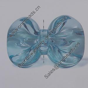 Transparent Acrylic Beads. Fashion Jewelry Findings. Bowknot 30x47mm Sold by Bag