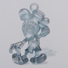 Transparent Acrylic Pendant. Fashion Jewelry Findings. Animal 28x45mm Sold by Bag