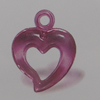 Transparent Acrylic Pendant. Fashion Jewelry Findings. Heart 18x15mm Sold by Bag