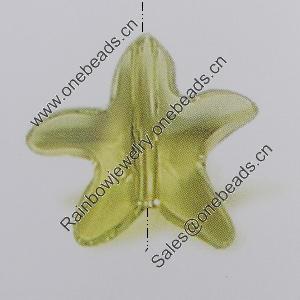 Transparent Acrylic Beads. Fashion Jewelry Findings. Star 17x15mm Sold by Bag
