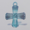 Transparent Acrylic Pendant. Fashion Jewelry Findings. Cross 26x30mm Sold by Bag