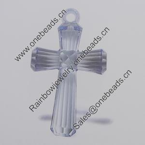 Transparent Acrylic Pendant. Fashion Jewelry Findings. Cross 25x40mm Sold by Bag