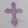 Transparent Acrylic Pendant. Fashion Jewelry Findings. Cross 36x48mm Sold by Bag