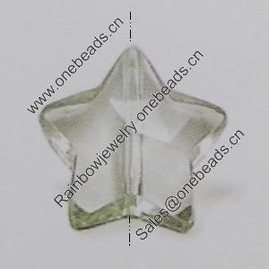 Transparent Acrylic Beads. Fashion Jewelry Findings. Star 15x15mm Sold by Bag