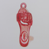Transparent Acrylic Pendant. Fashion Jewelry Findings. Shoes 18x43mm Sold by Bag