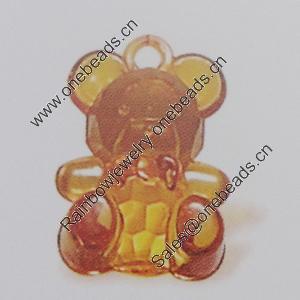 Transparent Acrylic Pendant. Fashion Jewelry Findings. Animal 14x30mm Sold by Bag