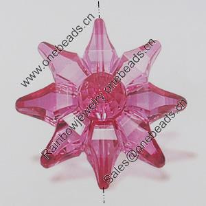 Transparent Acrylic Beads. Fashion Jewelry Findings. Flower 38mm Sold by Bag