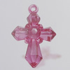 Transparent Acrylic Pendant. Fashion Jewelry Findings. Cross 20x28mm Sold by Bag