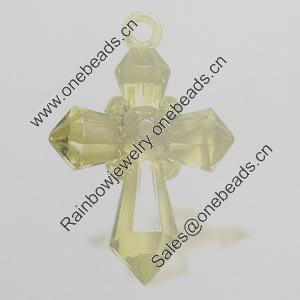 Transparent Acrylic Pendant. Fashion Jewelry Findings. Cross 32x45mm Sold by Bag