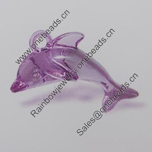 Transparent Acrylic Pendant. Fashion Jewelry Findings. Animal 14x26mm Sold by Bag