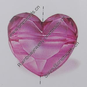 Transparent Acrylic Beads. Fashion Jewelry Findings. Heart 18x15mm Sold by Bag