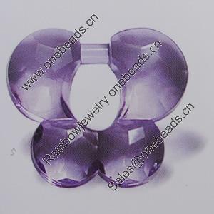Transparent Acrylic Pendant. Fashion Jewelry Findings. Flower 27x23mm Sold by Bag
