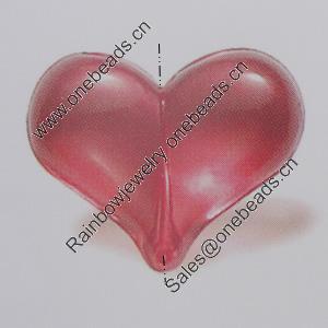 Transparent Acrylic Beads. Fashion Jewelry Findings. Heart 23x18mm Sold by Bag