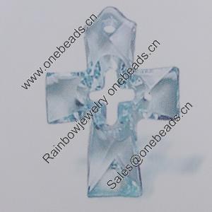 Transparent Acrylic Pendant. Fashion Jewelry Findings. Cross 17x23mm Sold by Bag