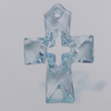 Transparent Acrylic Pendant. Fashion Jewelry Findings. Cross 17x23mm Sold by Bag