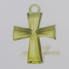 Transparent Acrylic Pendant. Fashion Jewelry Findings. Cross 19x27mm Sold by Bag