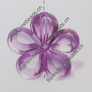 Transparent Acrylic Beads. Fashion Jewelry Findings. Flower 23x23mm Sold by Bag