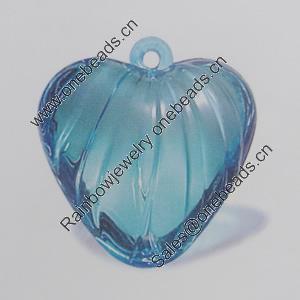 Transparent Acrylic Pendant. Fashion Jewelry Findings. Heart 30mm Slod by Bag