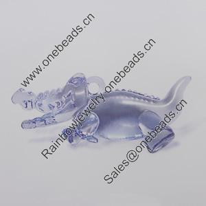 Transparent Acrylic Pendant. Fashion Jewelry Findings. Animal 55x22mm Slod by Bag