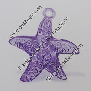Transparent Acrylic Pendant. Fashion Jewelry Findings. Star 27x25mm Slod by Bag