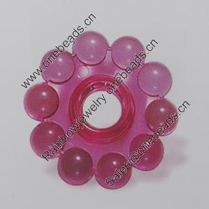 Transparent Acrylic Beads. Fashion Jewelry Findings. Flower 25mm Sold by Bag