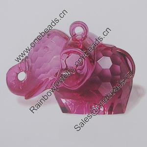 Transparent Acrylic Pendant. Fashion Jewelry Findings. Animal 45x32mm Slod by Bag